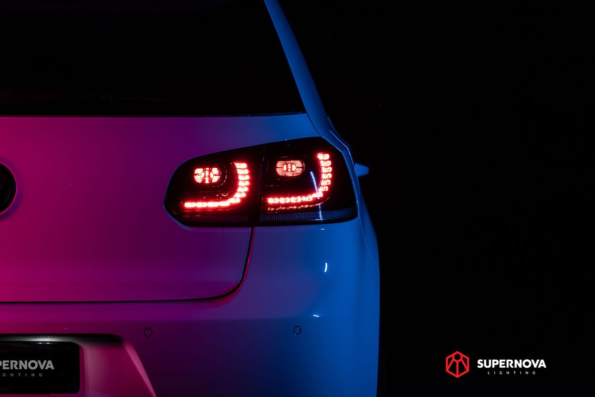 VW Golf Mk6 Black Sequential LED Tail Lights 2009-2013