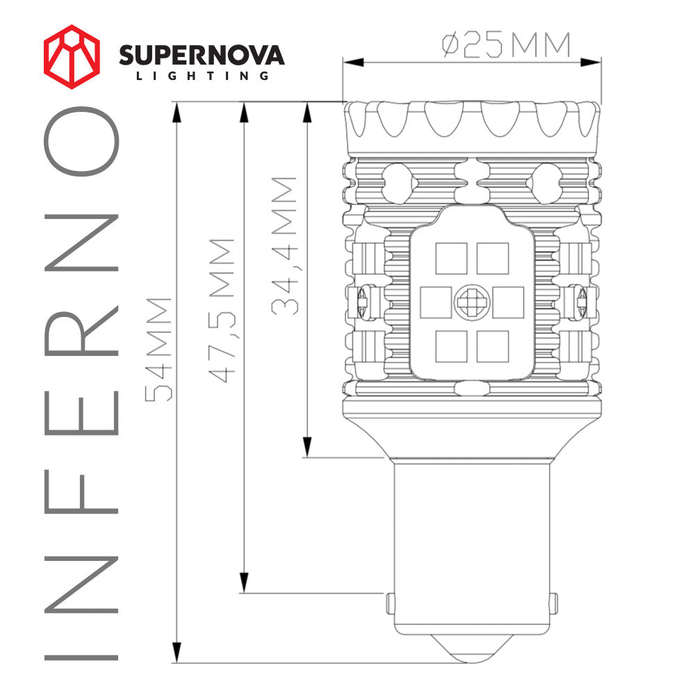 INFERNO - BA15S LED Indicator (Pair)