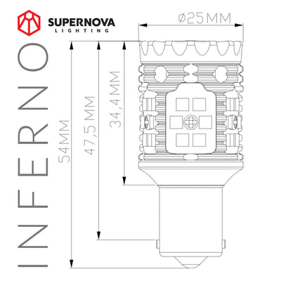 INFERNO - BA15S LED Indicator (Pair)